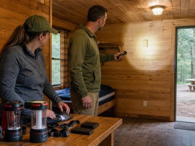 How to Check a Camping Cabin's Lighting and Power Setup