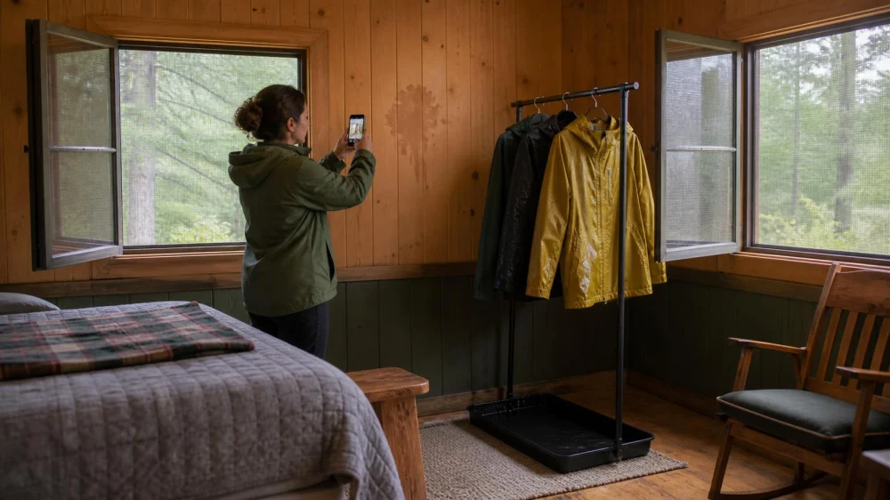 Camping Cabin Moisture: Ventilate, Dry, and Report