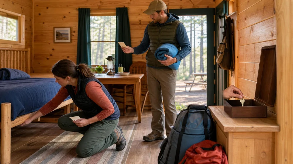 Camping Cabin Checkout: Inventory, Waste, and Key Handoff