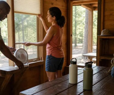 Camping Cabin Hot-Weather Plan: Ventilation, Water, and Sleep