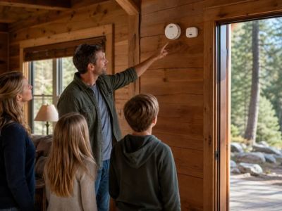 Camping Cabin Smoke and CO Alarms: Test, Exit, and Report