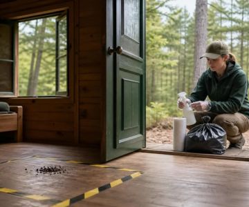 Rodent Droppings in a Camping Cabin: Do Not Sweep Them
