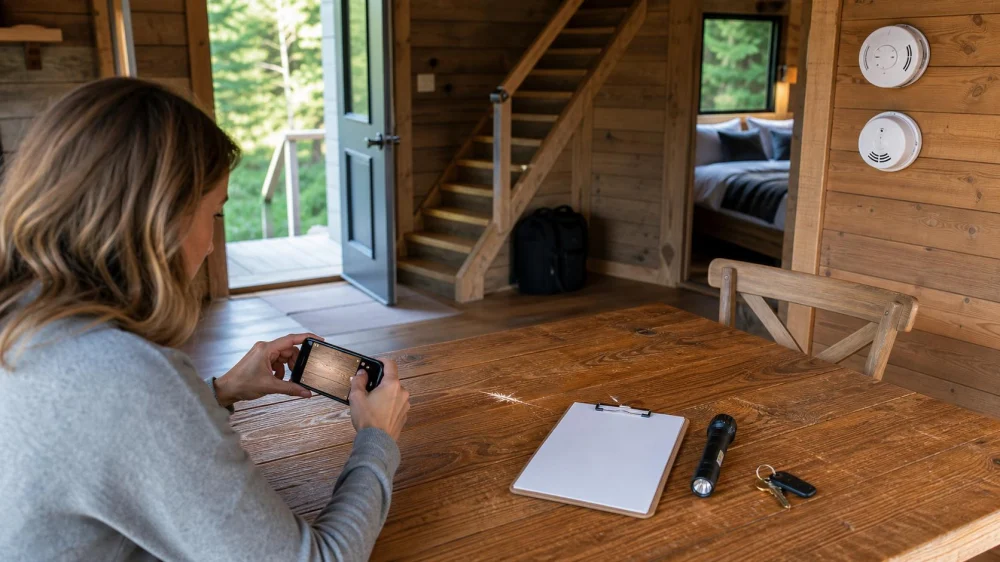 Camping Cabin Check-In: Inspect, Photograph, and Report