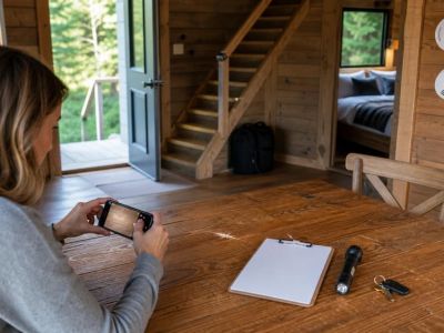 Camping Cabin Check-In: Inspect, Photograph, and Report