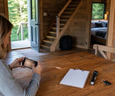 Camping Cabin Check-In: Inspect, Photograph, and Report