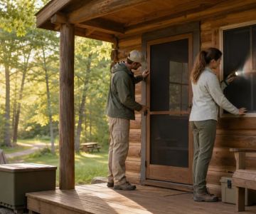 Camping Cabin Screen Doors and Windows: Keep Bugs Out