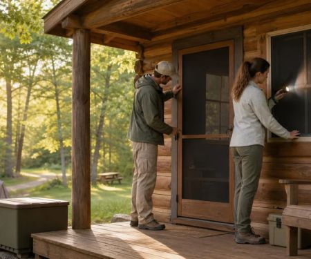 Camping Cabin Screen Doors and Windows: Keep Bugs Out