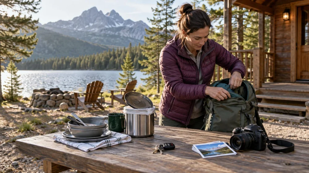 Cabin Checkout Plan: Dishes, Waste, Keys, and Photos