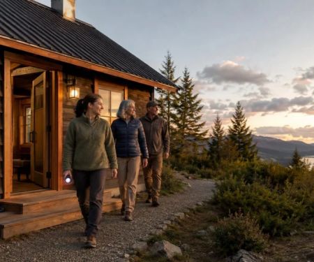 Camping Cabin Emergency Exit: Walk the Route on Arrival