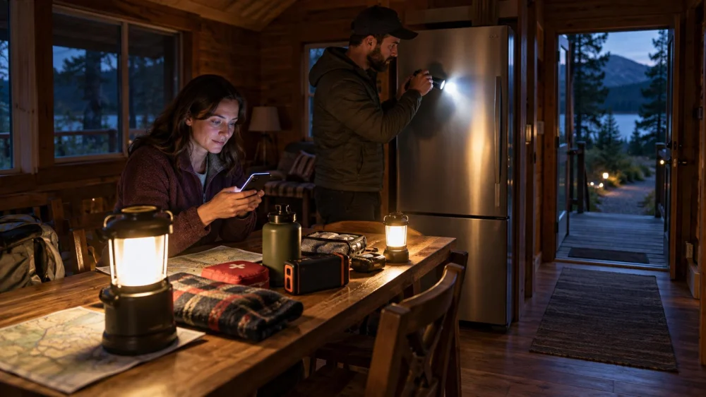 Camping Cabin Power Outage: Lights, Food, and Updates