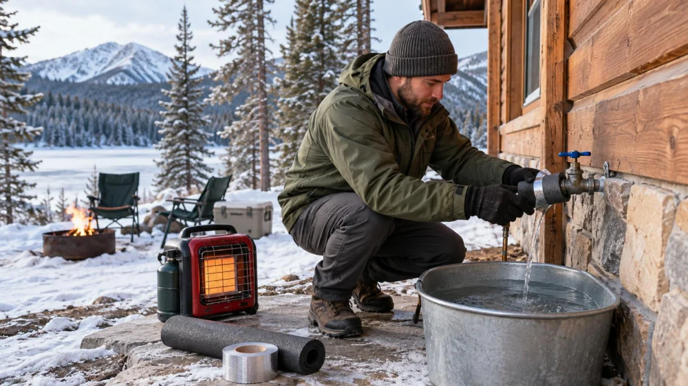 Cabin Frozen Pipe Plan: Heat, Water, and Safe Thawing