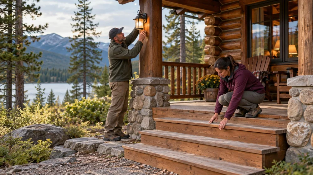 Cabin Porch Safety Check: Lighting, Steps, and Weather