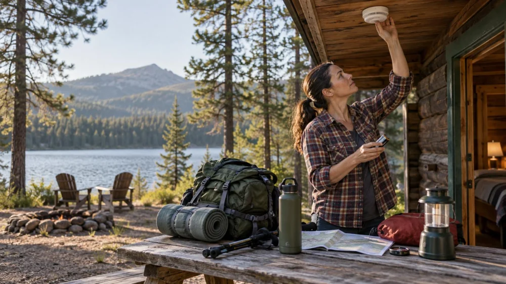 Camping Cabin Smoke Alarm: Test, Battery, and Exit Plan