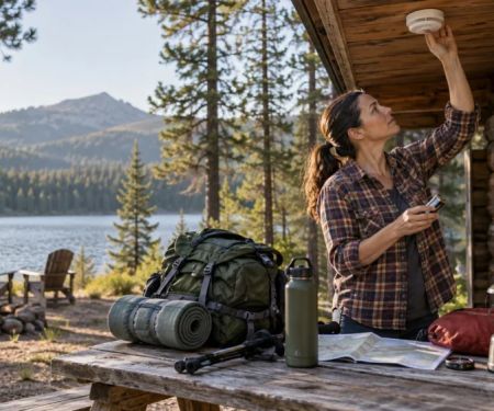 Camping Cabin Smoke Alarm: Test, Battery, and Exit Plan