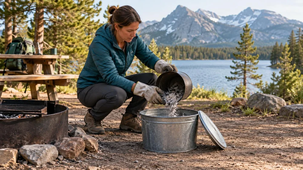 Cabin Ash Disposal: Cooling, Container, and Safe Location