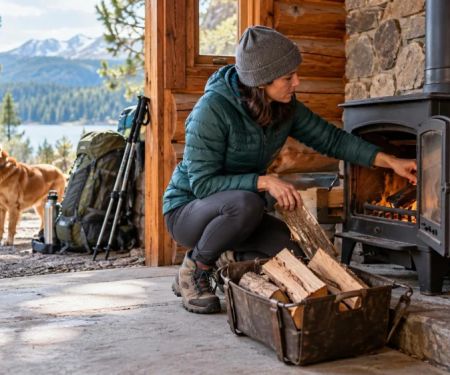 Cabin Fireplace Arrival Check: Draft, Tools, and Rules