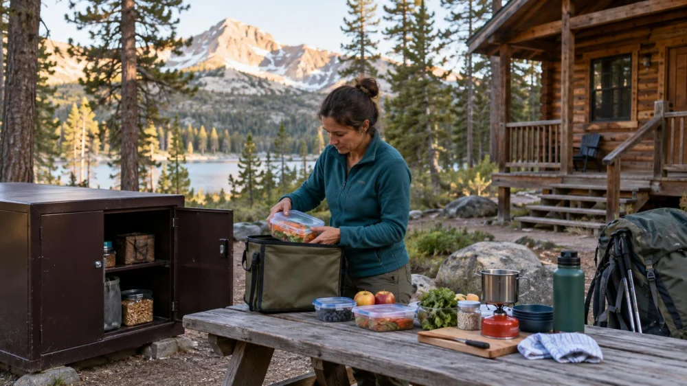 Camping Cabin Food Storage: Kitchen, Wildlife, and Cleanup