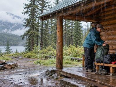 Camping Cabin Rain Setup Plan: Drainage, Shelter, and Dry Gear