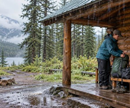 Camping Cabin Rain Setup Plan: Drainage, Shelter, and Dry Gear